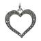 Charmalong™ Silver Plated & Stone Paved Heart Charm by Bead Landing™